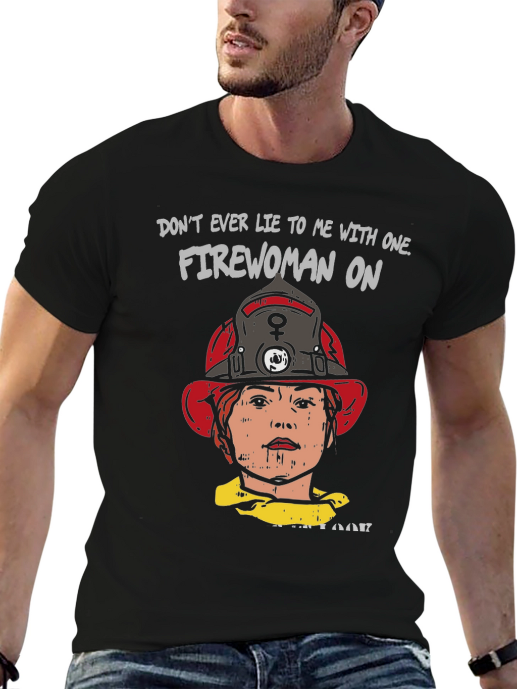 Firewoman Graphic Tee - Bold Statement T-Shirt