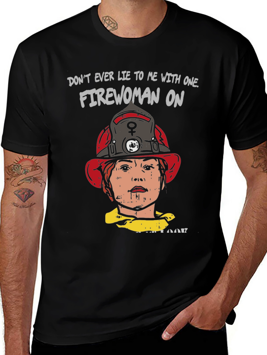 Firewoman Graphic Tee - Bold Statement T-Shirt