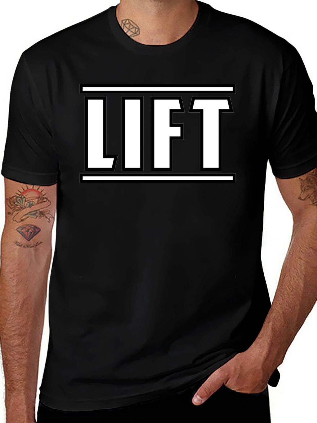 Lift Graphic Print Mens Black T-Shirt