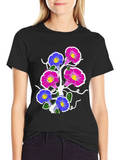 Floral Graphic Print Tee - Mens Black T-Shirt