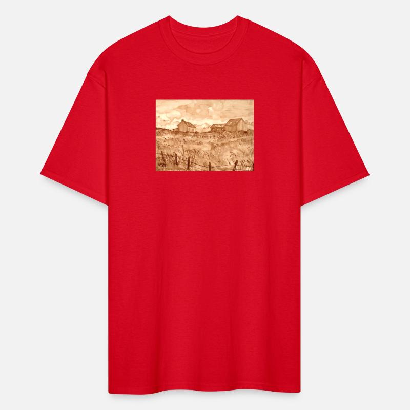 Coffee Painting Fence Scene