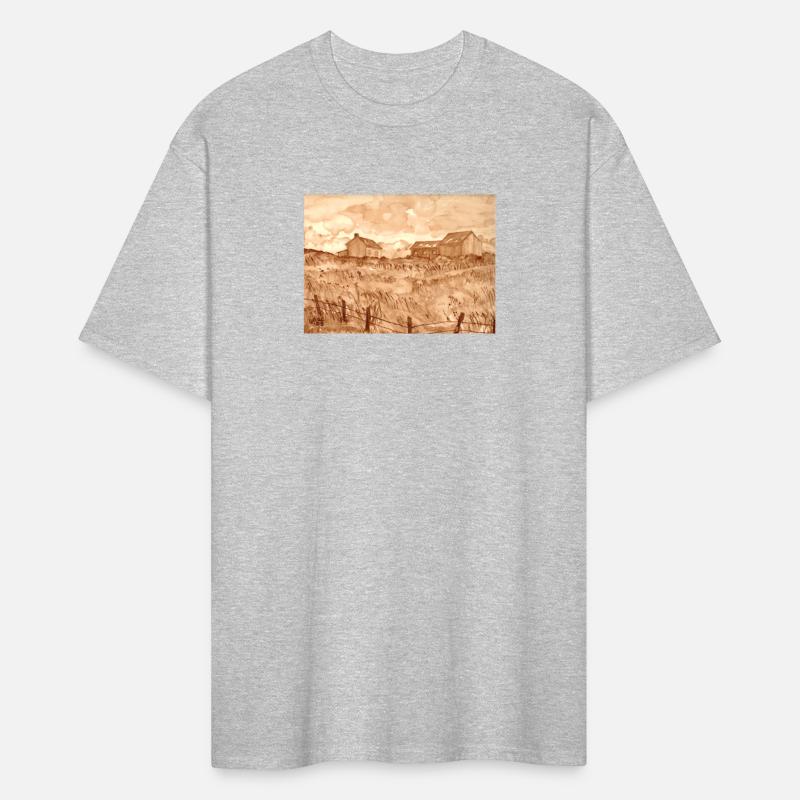 Coffee Painting Fence Scene