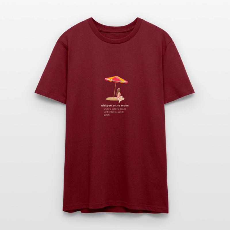 Colorful Beach Umbrella Under Moon