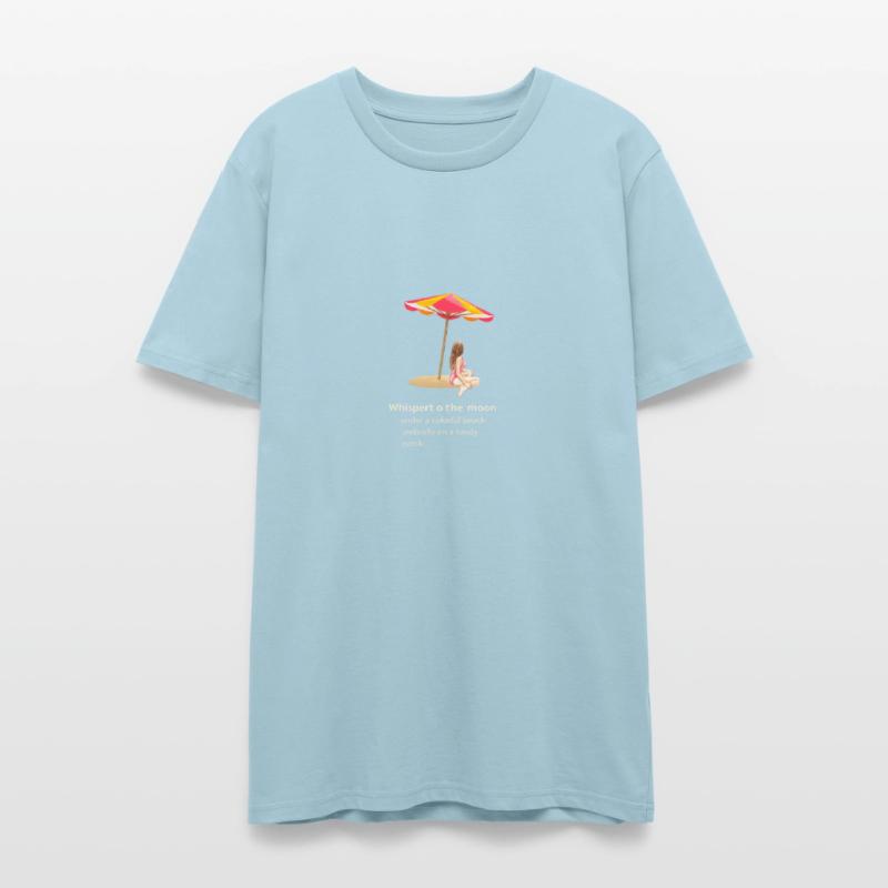 Colorful Beach Umbrella Under Moon