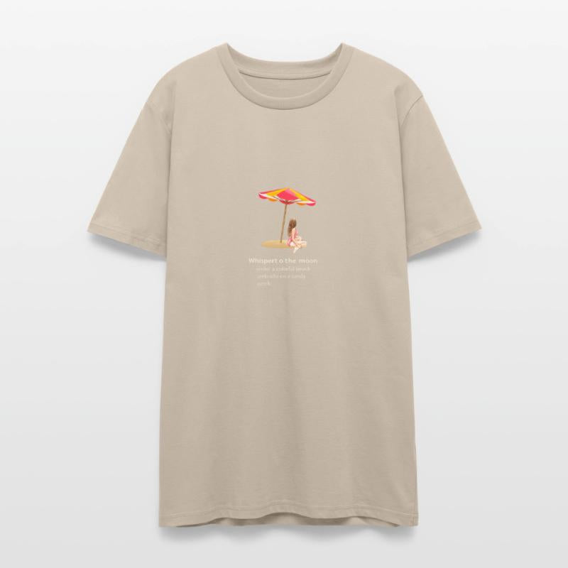 Colorful Beach Umbrella Under Moon