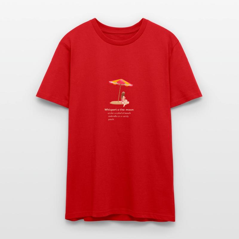 Colorful Beach Umbrella Under Moon