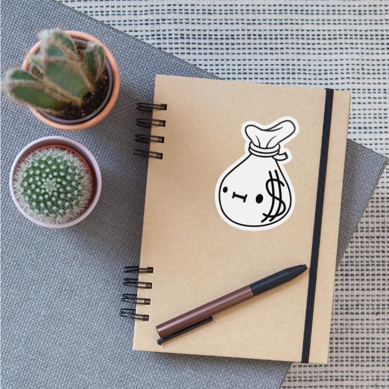 comic face money sack