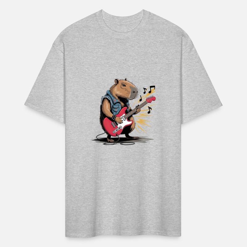 Cool Capybara Playing Electric Guitar