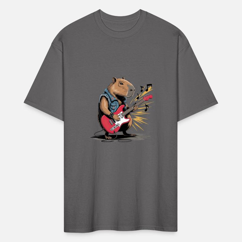 Cool Capybara Playing Electric Guitar