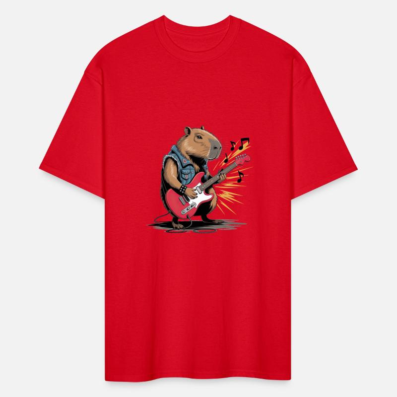 Cool Capybara Playing Electric Guitar