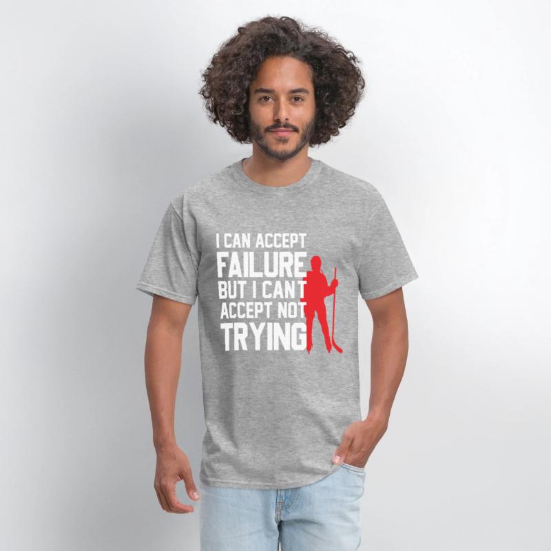 Cool ice hockey design with motivational slogan