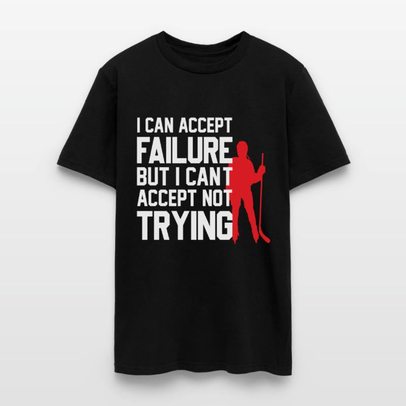 Cool ice hockey design with motivational slogan