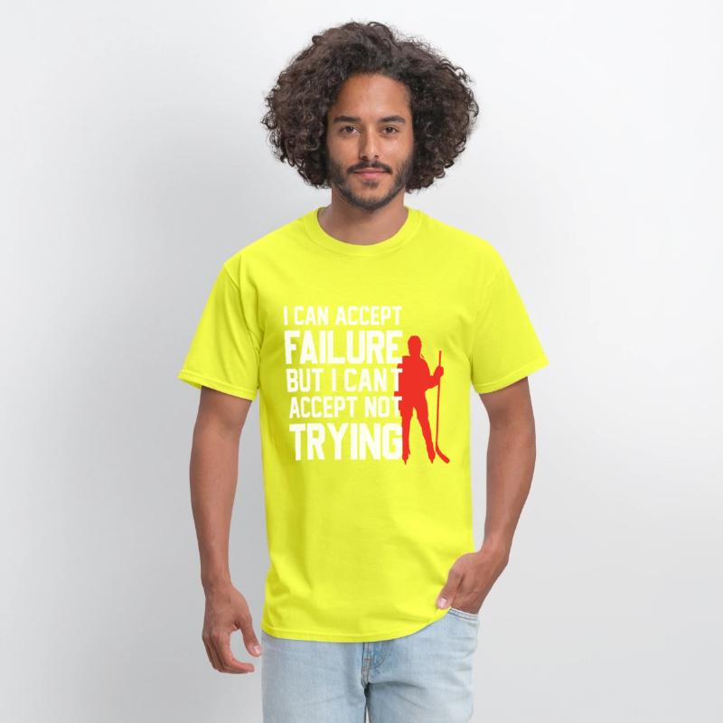 Cool ice hockey design with motivational slogan