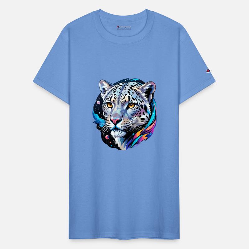 Cosmic Snow Leopard - Ethereal Animal Portrait