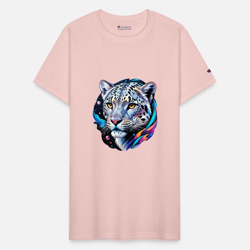 Cosmic Snow Leopard - Ethereal Animal Portrait