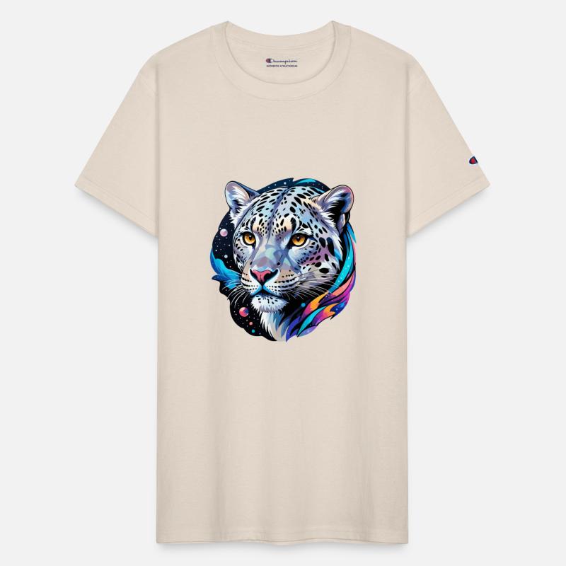 Cosmic Snow Leopard - Ethereal Animal Portrait