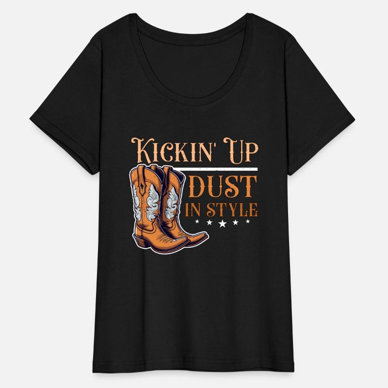 Cowboy Boots & Hats Kickin' Up Dust Western Riding
