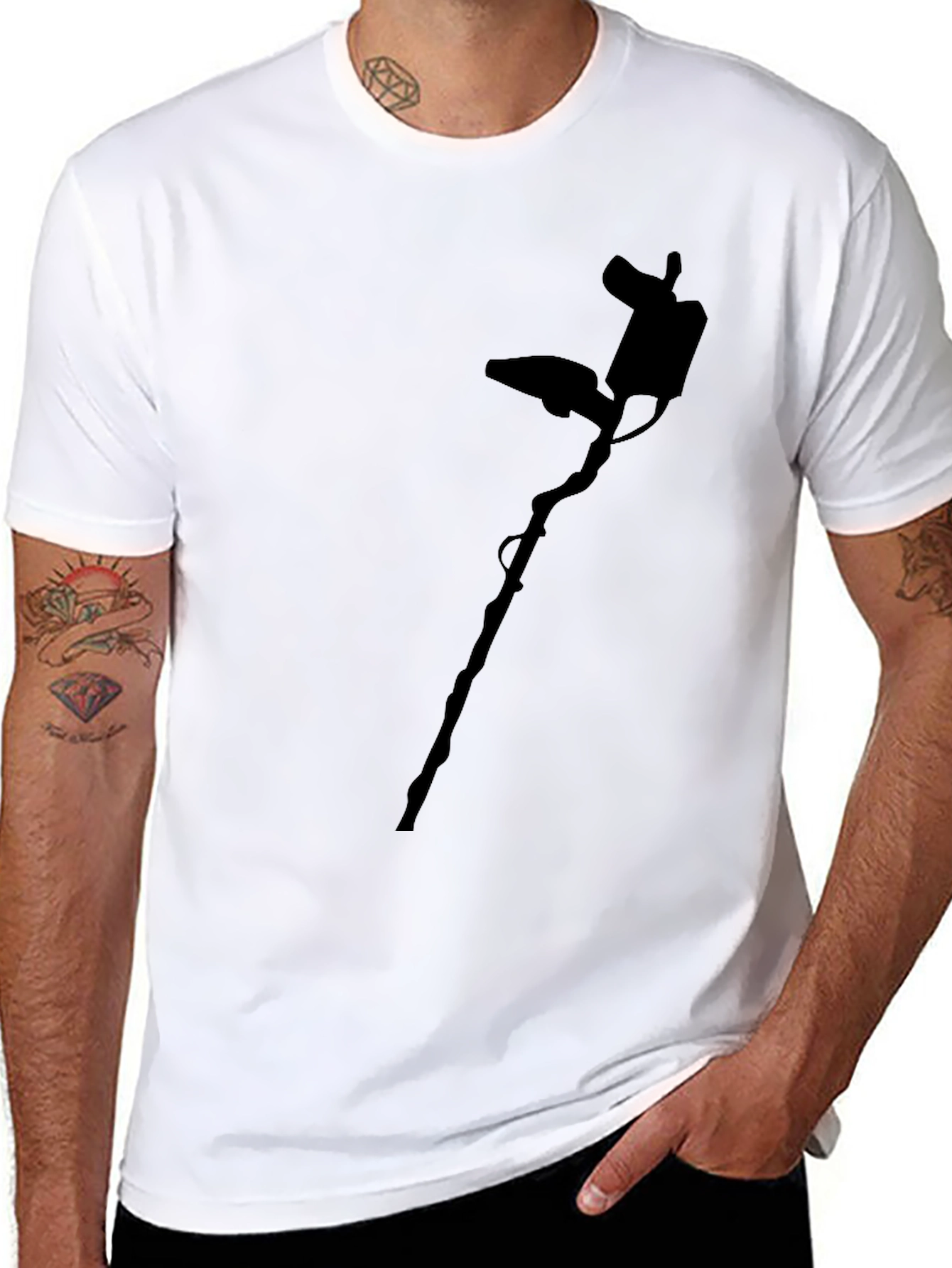Metal Detector Graphic Tee - Mens Black Shirt