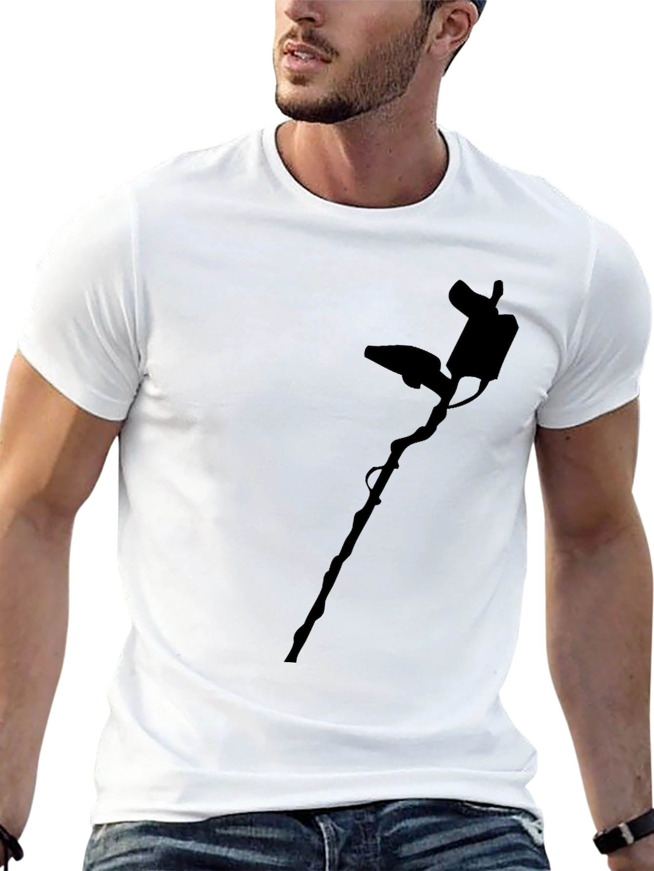 Metal Detector Graphic Tee - Mens Black Shirt