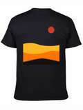 Sunset Wave Graphic Tee - Modern Design
