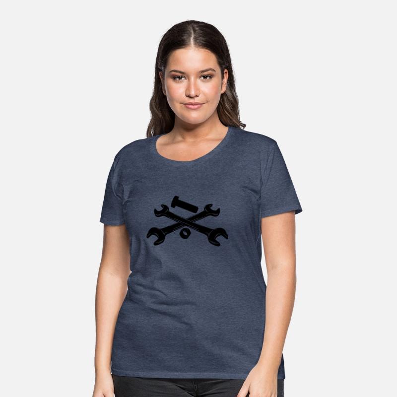 Crossed wrenches with nut and bolt