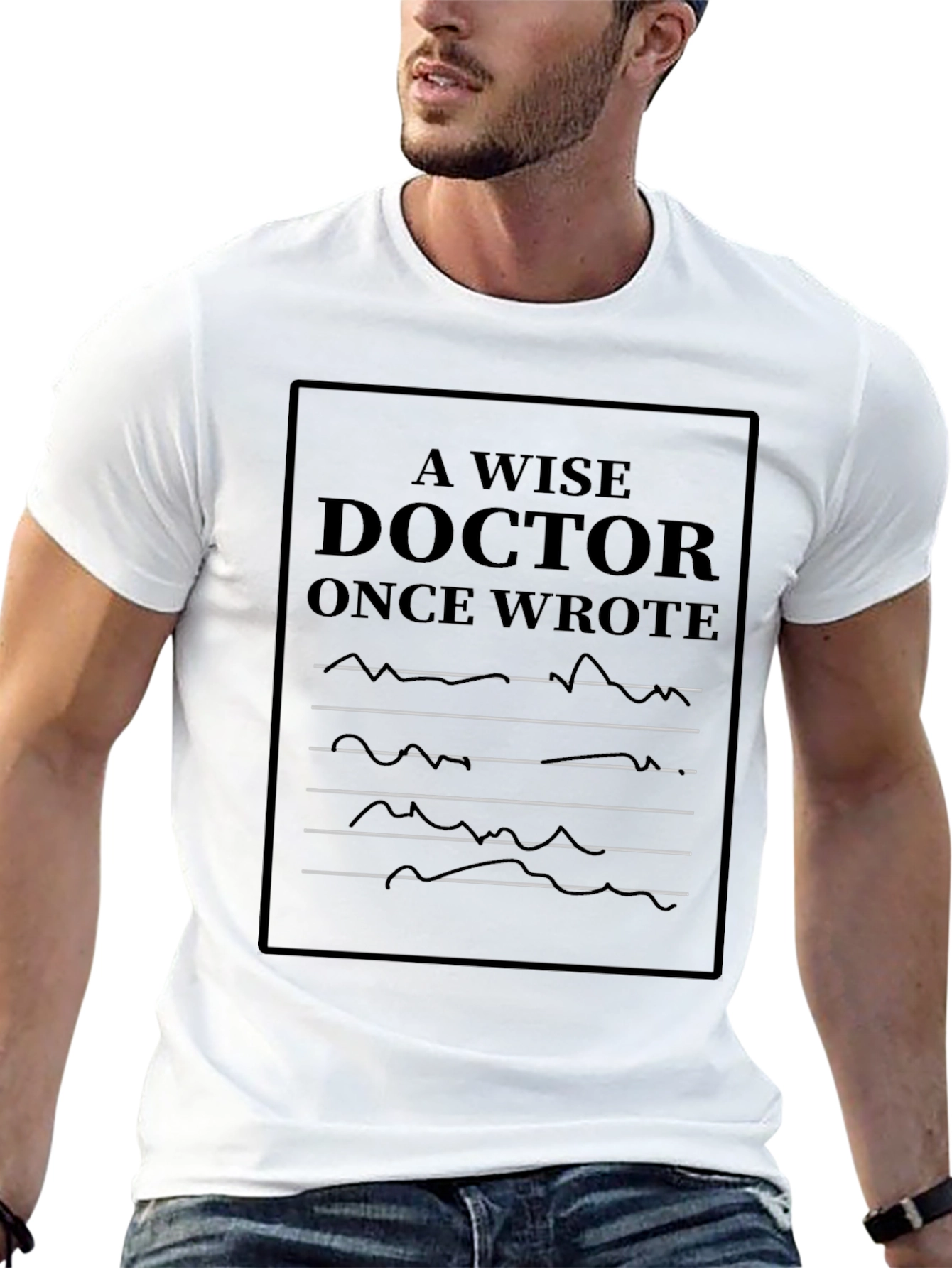 Wise Doctor Writing Novelty Graphic Tee