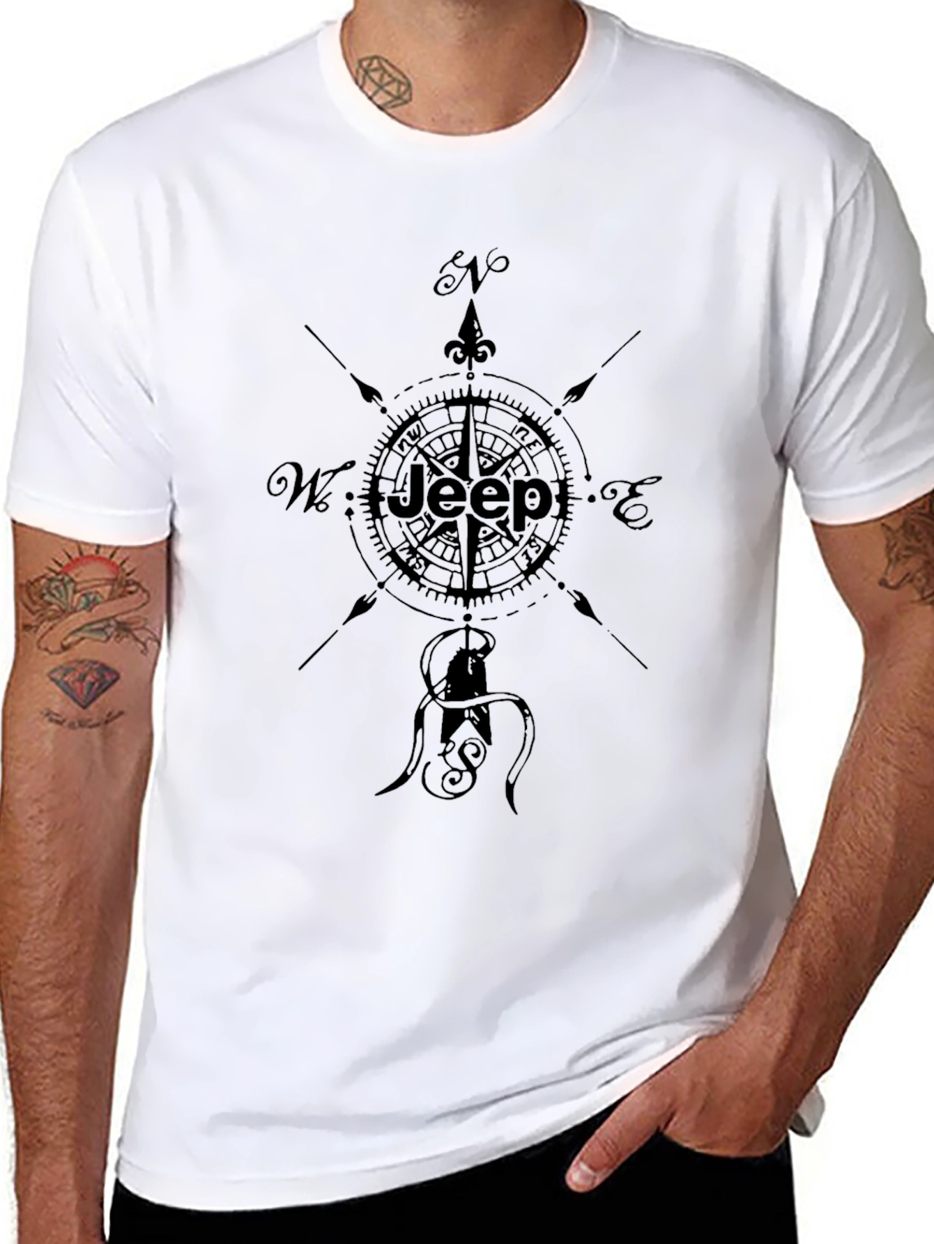 Jeep Compass Graphic Black T-Shirt