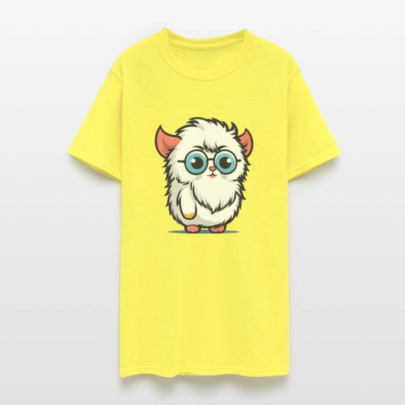 Cute fluffy creature with glasses