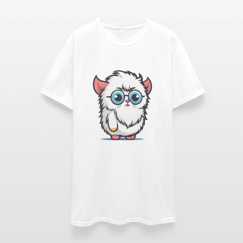 Cute fluffy creature with glasses