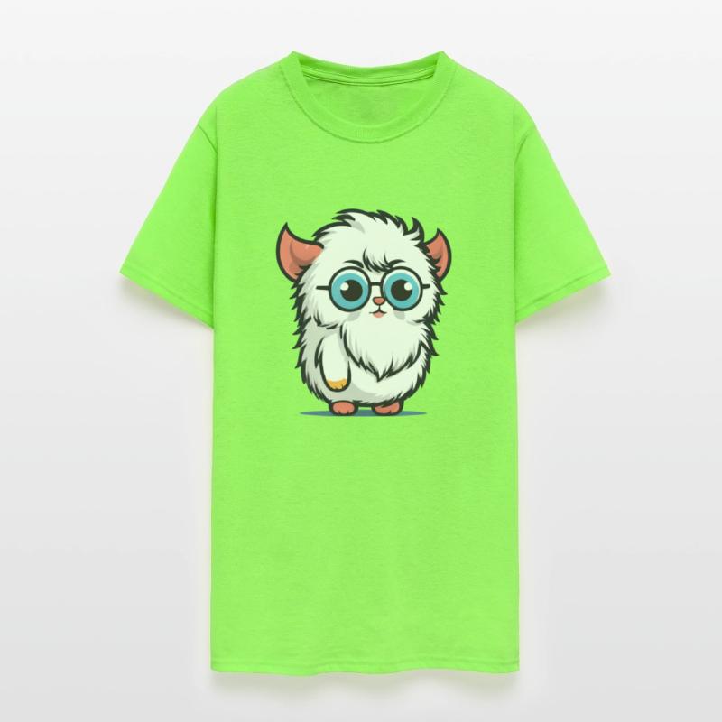 Cute fluffy creature with glasses