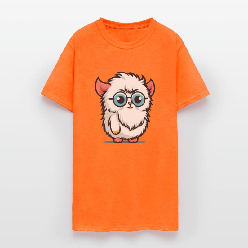 Cute fluffy creature with glasses