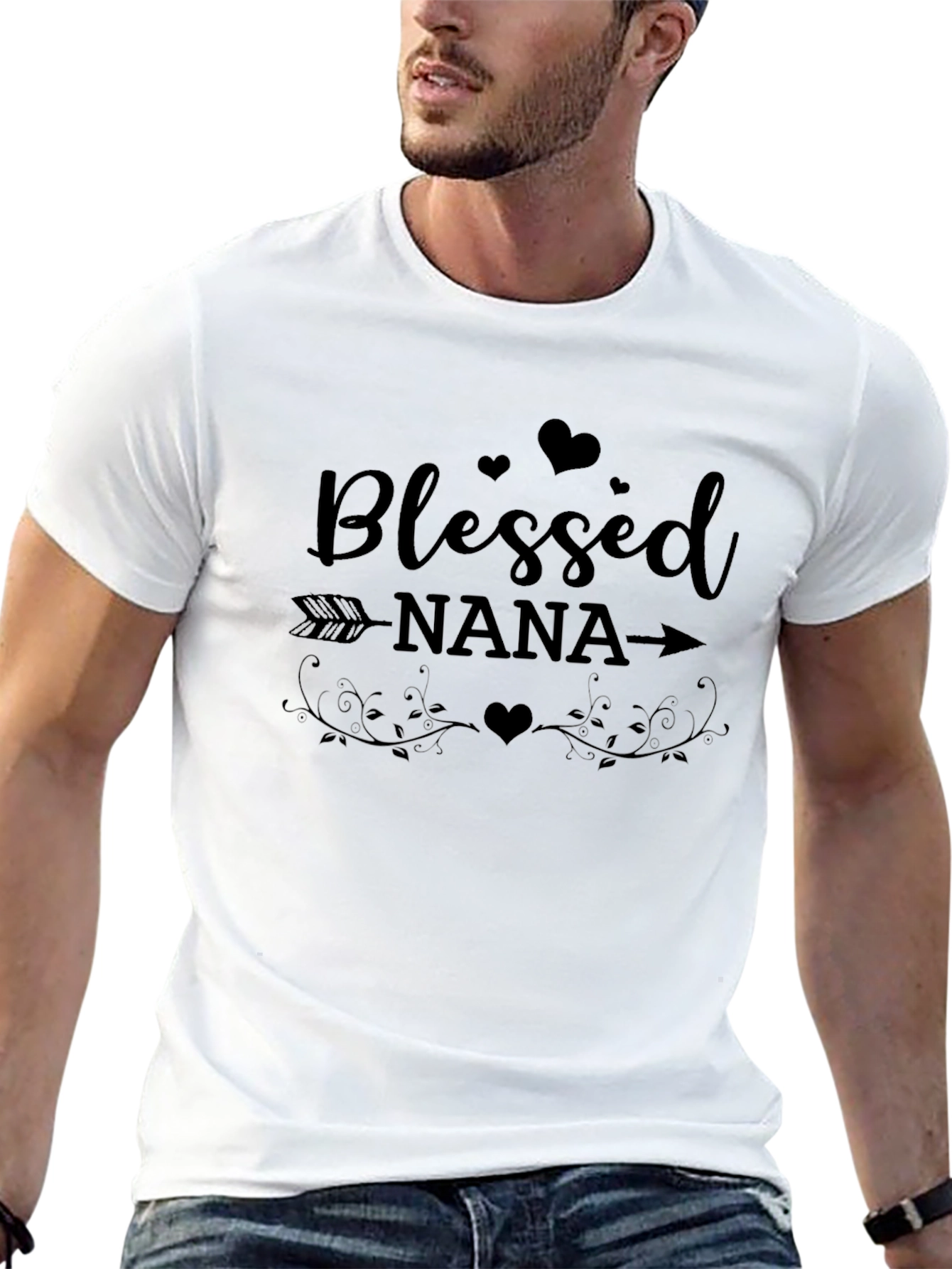 Blessed Nana T-Shirt: Heart Arrow Design