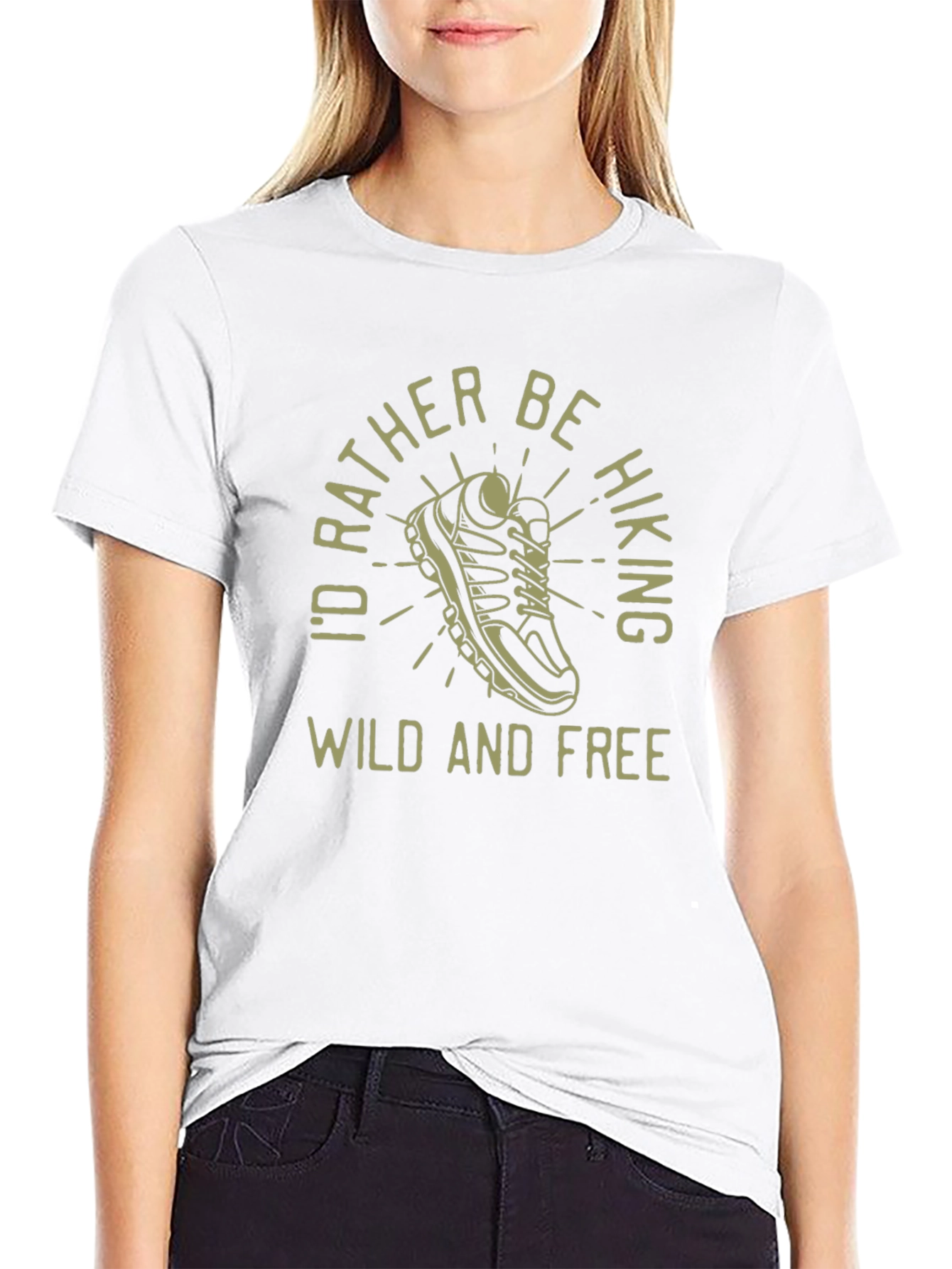 Hiking Graphic Tee - Id Rather Be Hiking T-Shirt