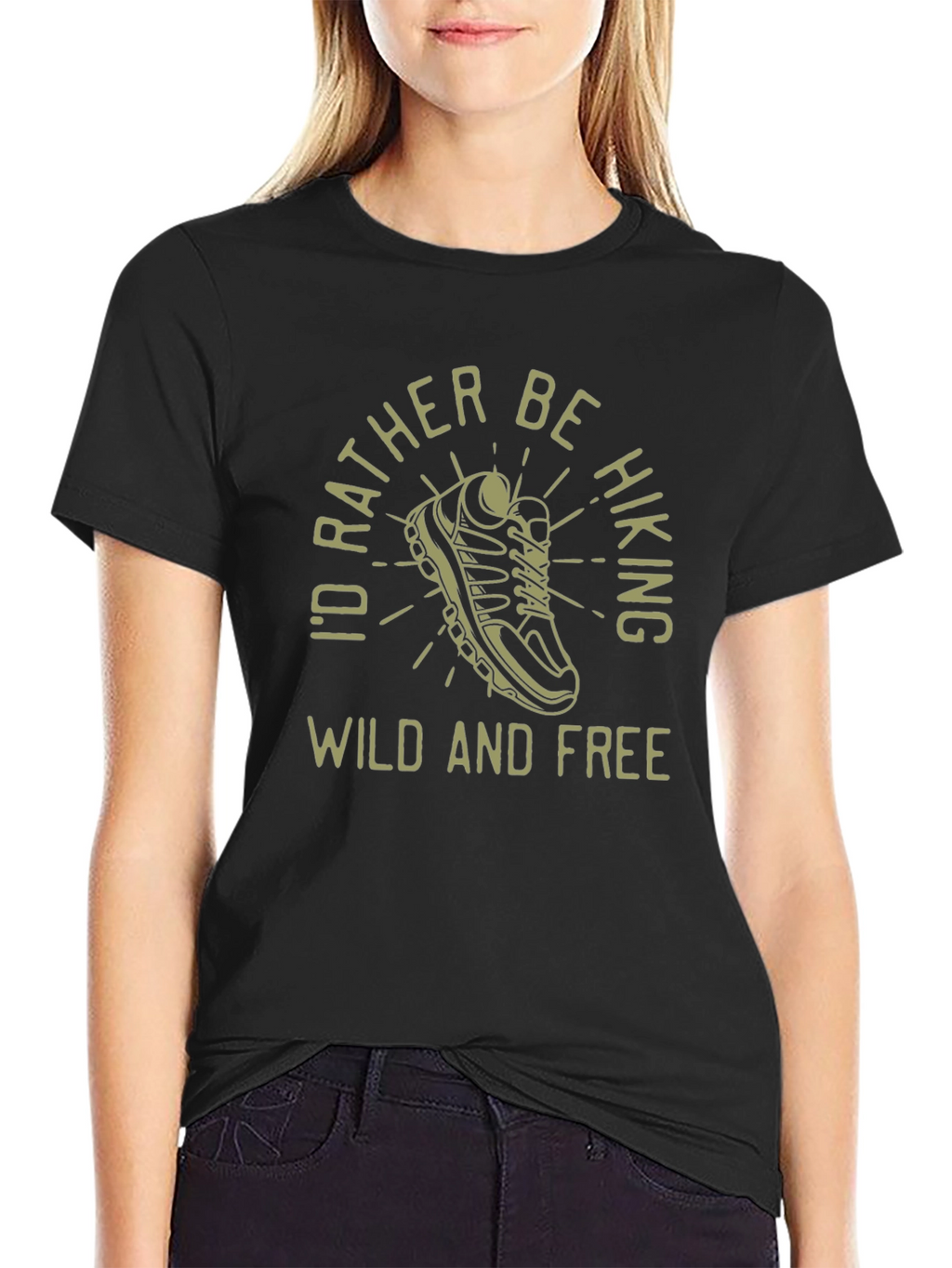 Hiking Graphic Tee - Id Rather Be Hiking T-Shirt