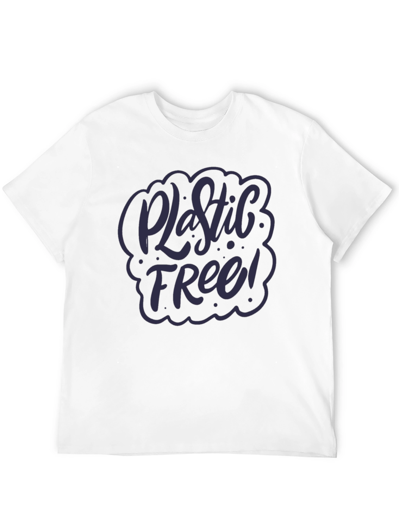 Plastic Free T-Shirt - Eco-Friendly Black Tee