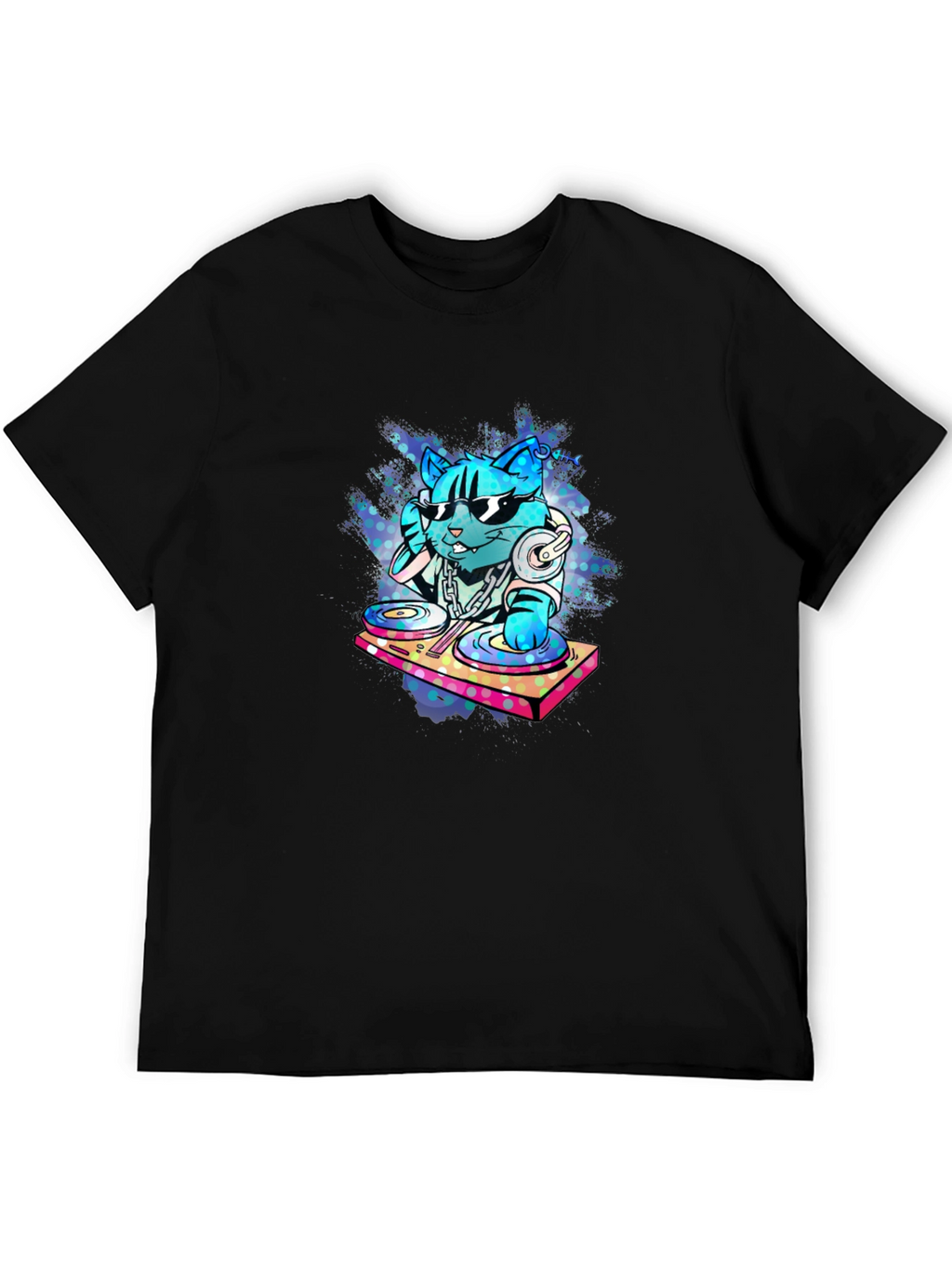 DJ Cat Graphic Tee - Cool & Unique Design