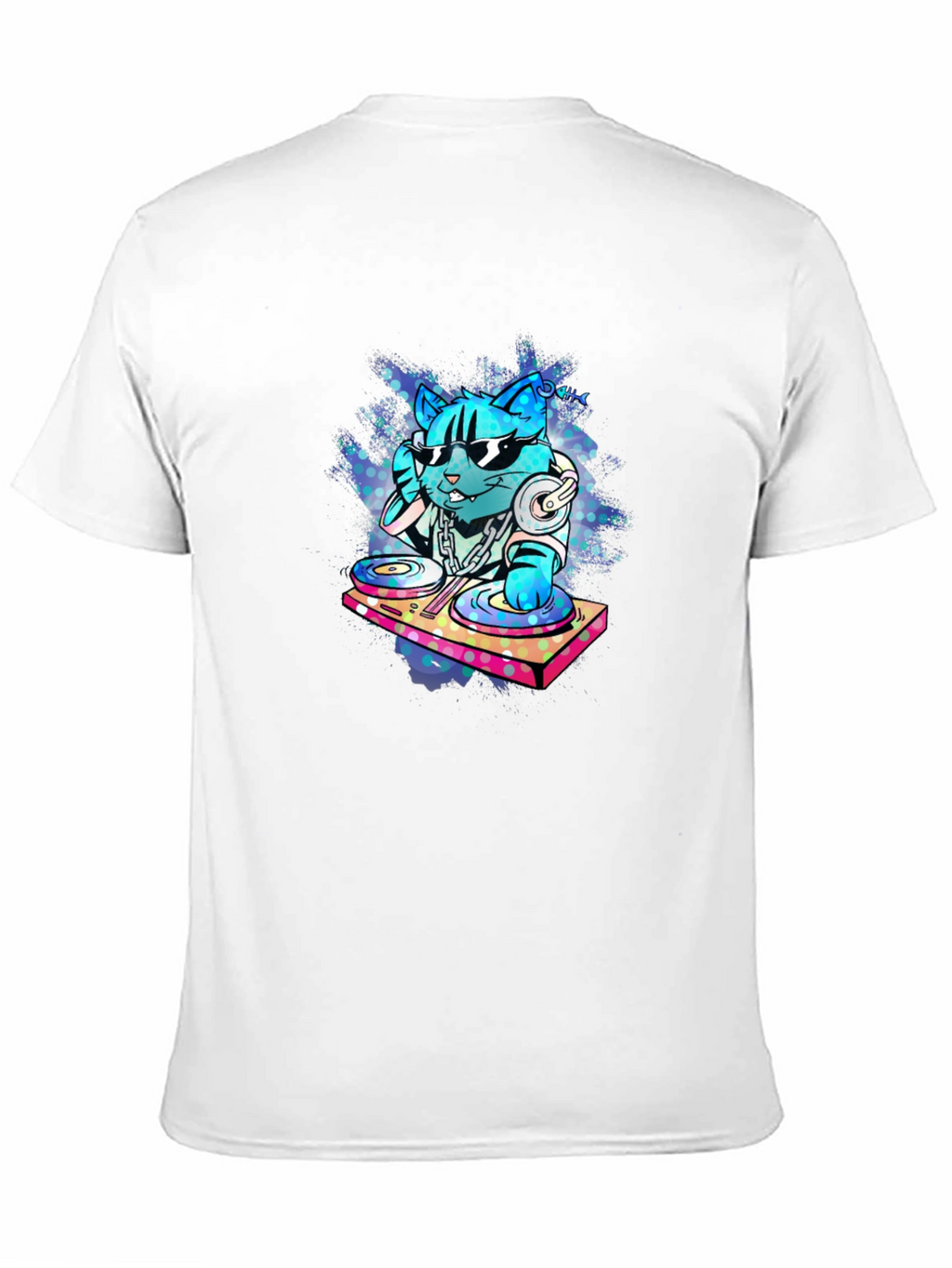 DJ Cat Graphic Tee - Cool & Unique Design