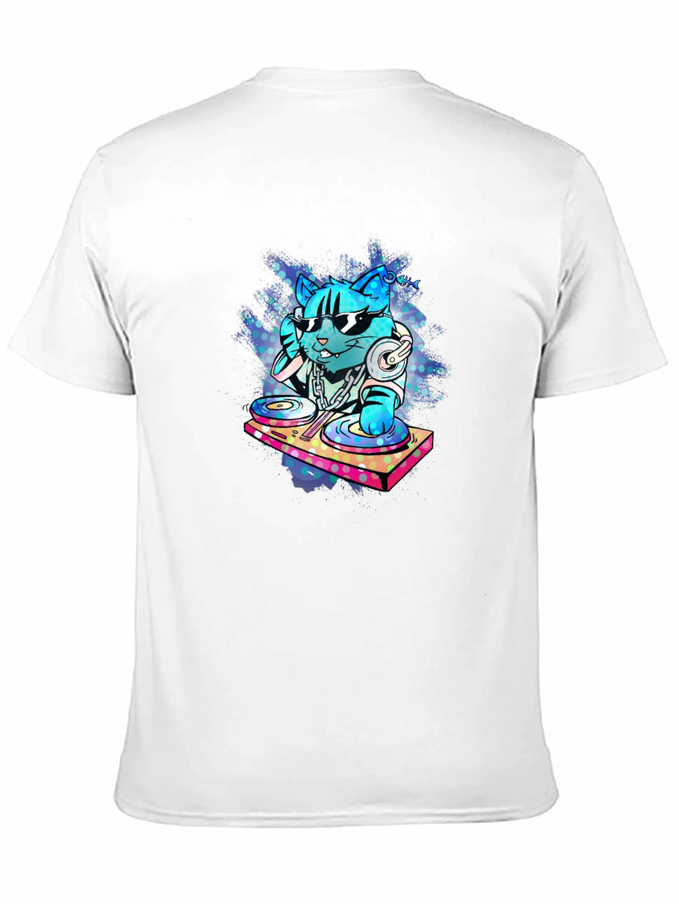 DJ Cat Graphic Tee - Cool & Unique Design
