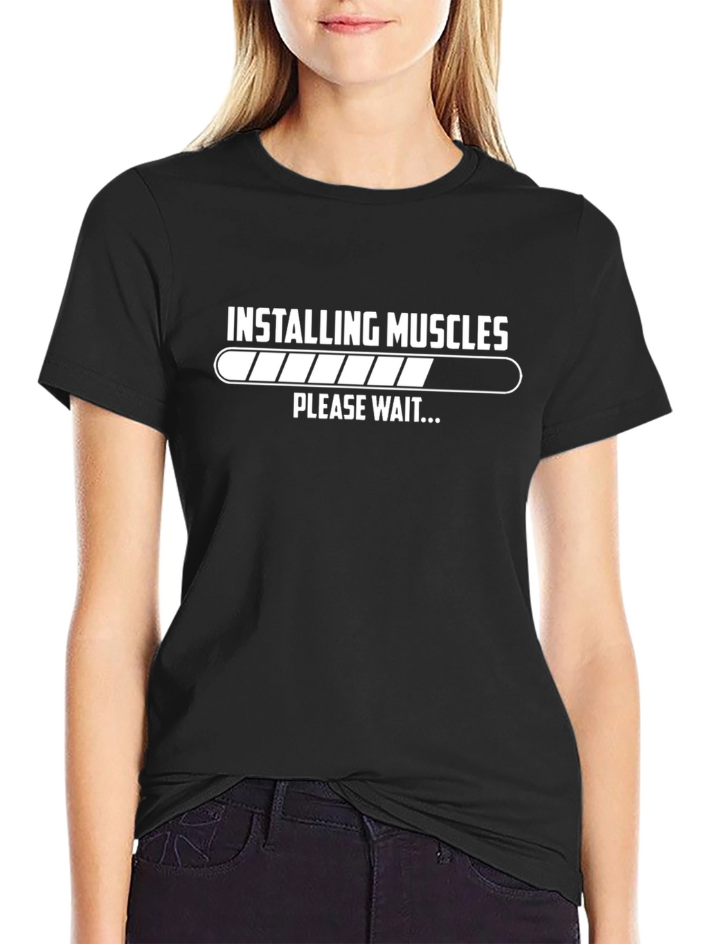 Installing Muscles Funny Gym Workout T-Shirt