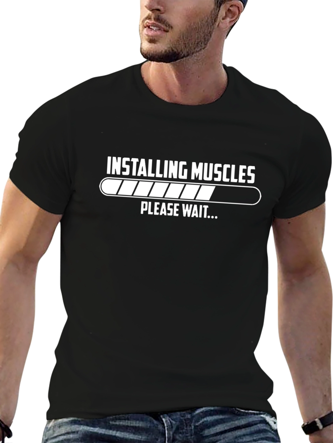 Installing Muscles Funny Gym Workout T-Shirt