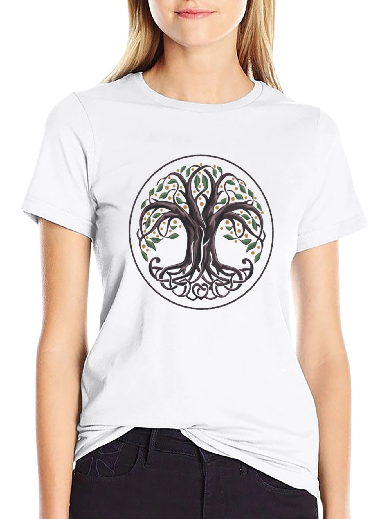 Celtic Tree of Life Graphic Tee - Black