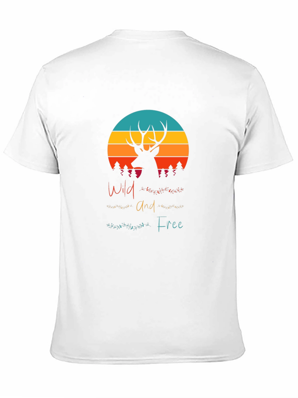 Wild and Free Deer Graphic Tee - Black