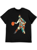 Basketball Player Graphic Tee - Artistic Design