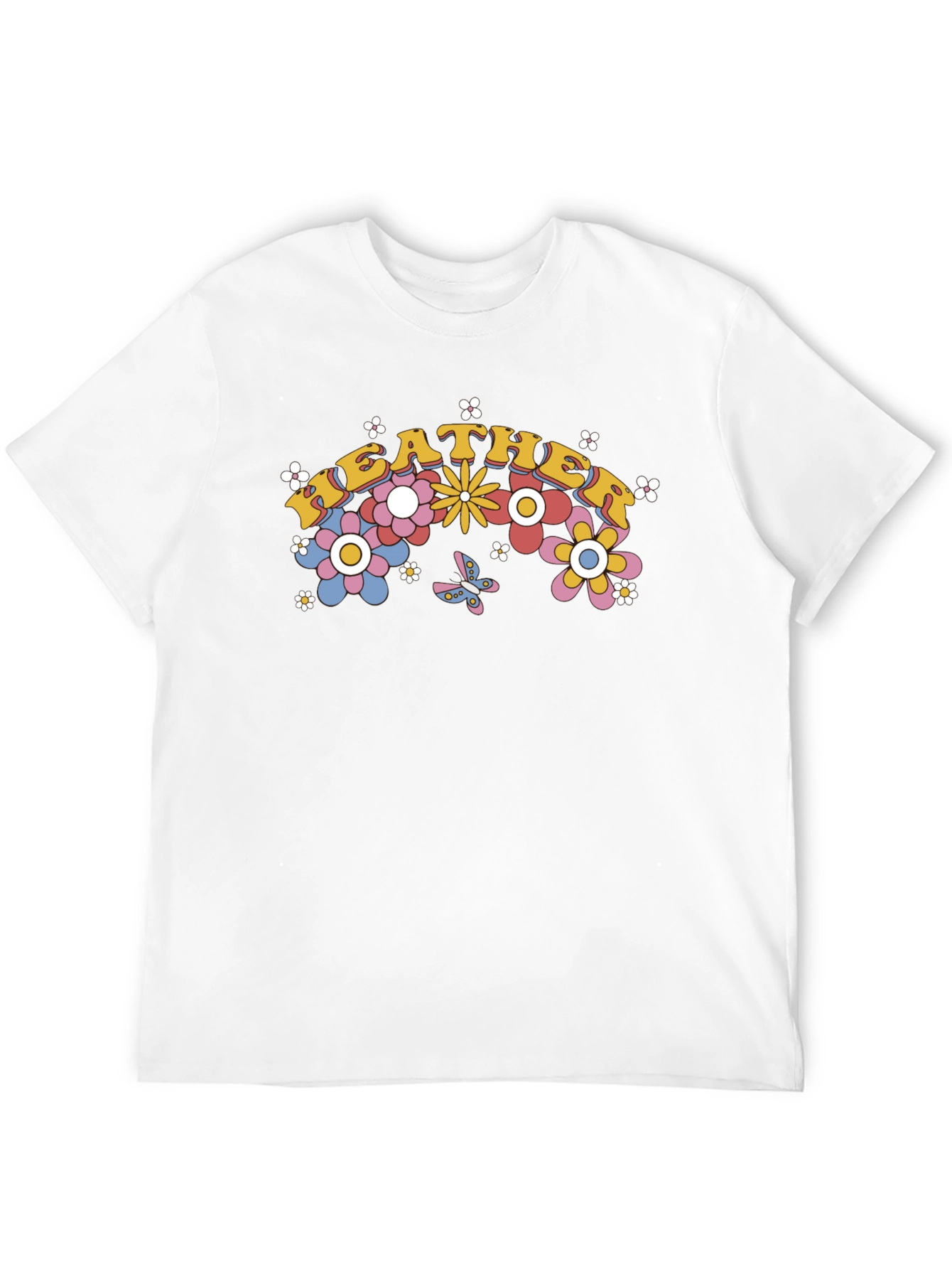 Retro Floral Heather Tee