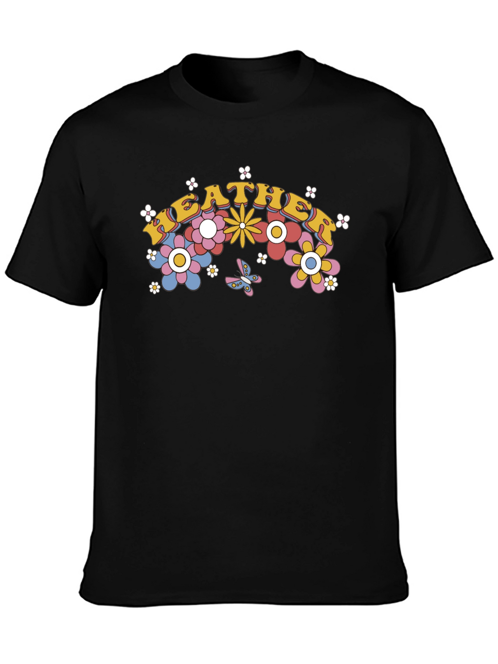 Retro Floral Heather Tee