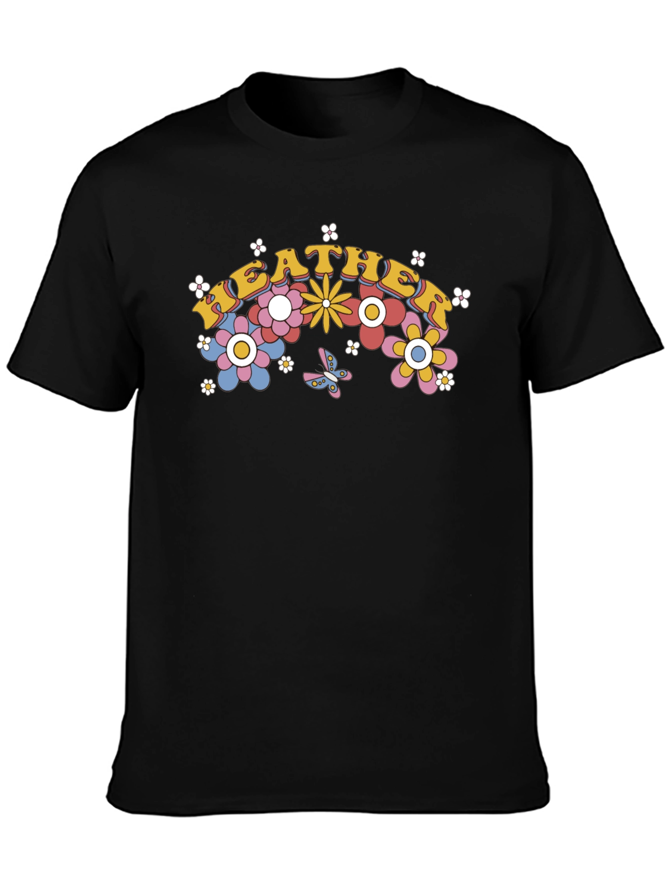 Retro Floral Heather Tee