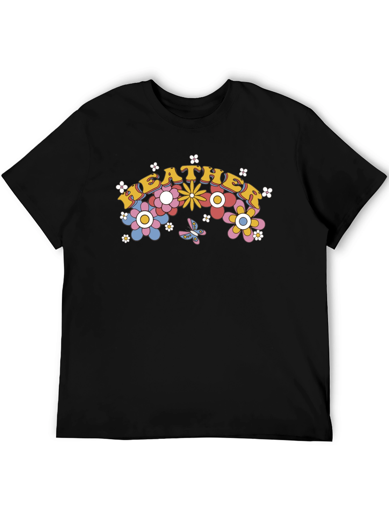 Retro Floral Heather Tee