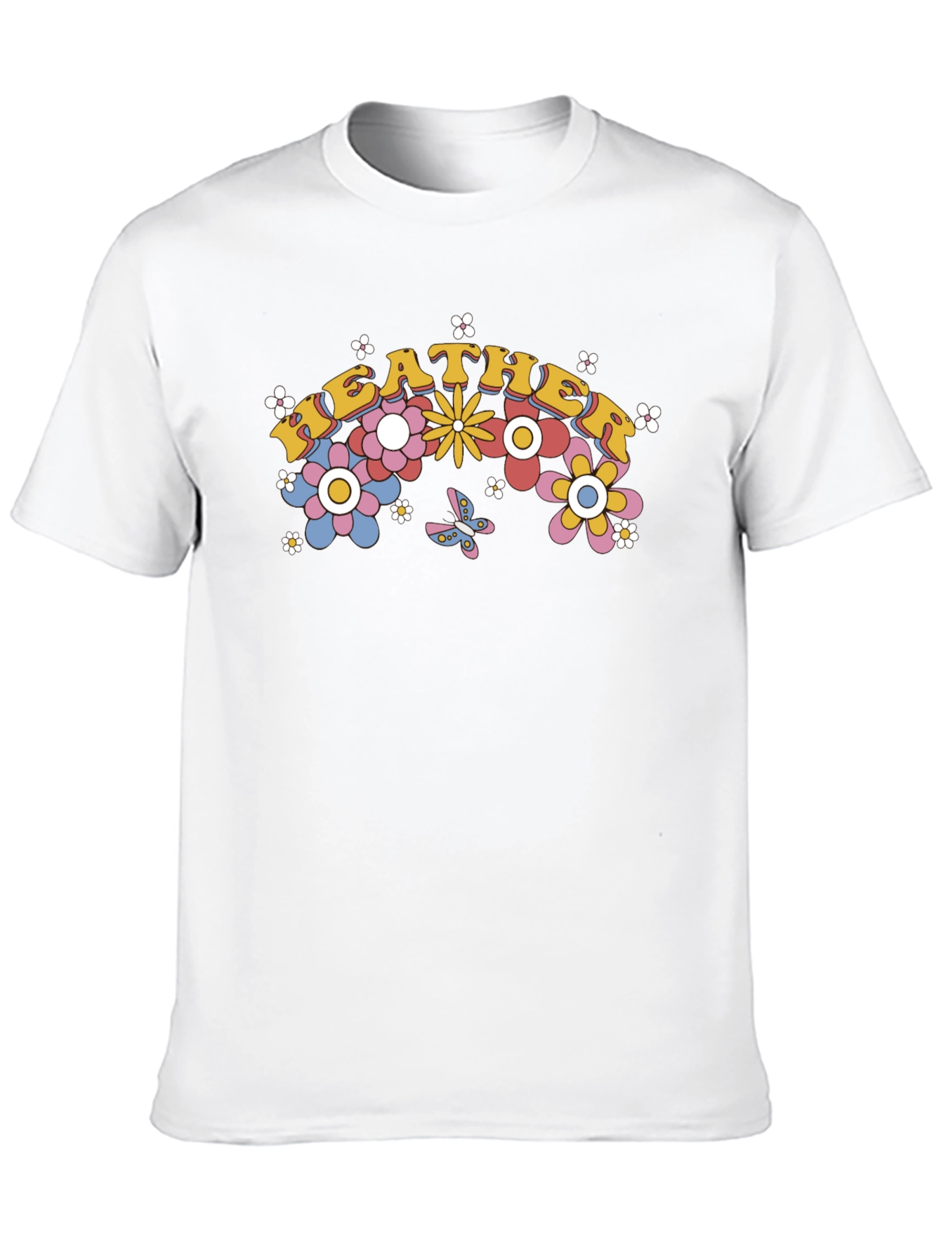 Retro Floral Heather Tee