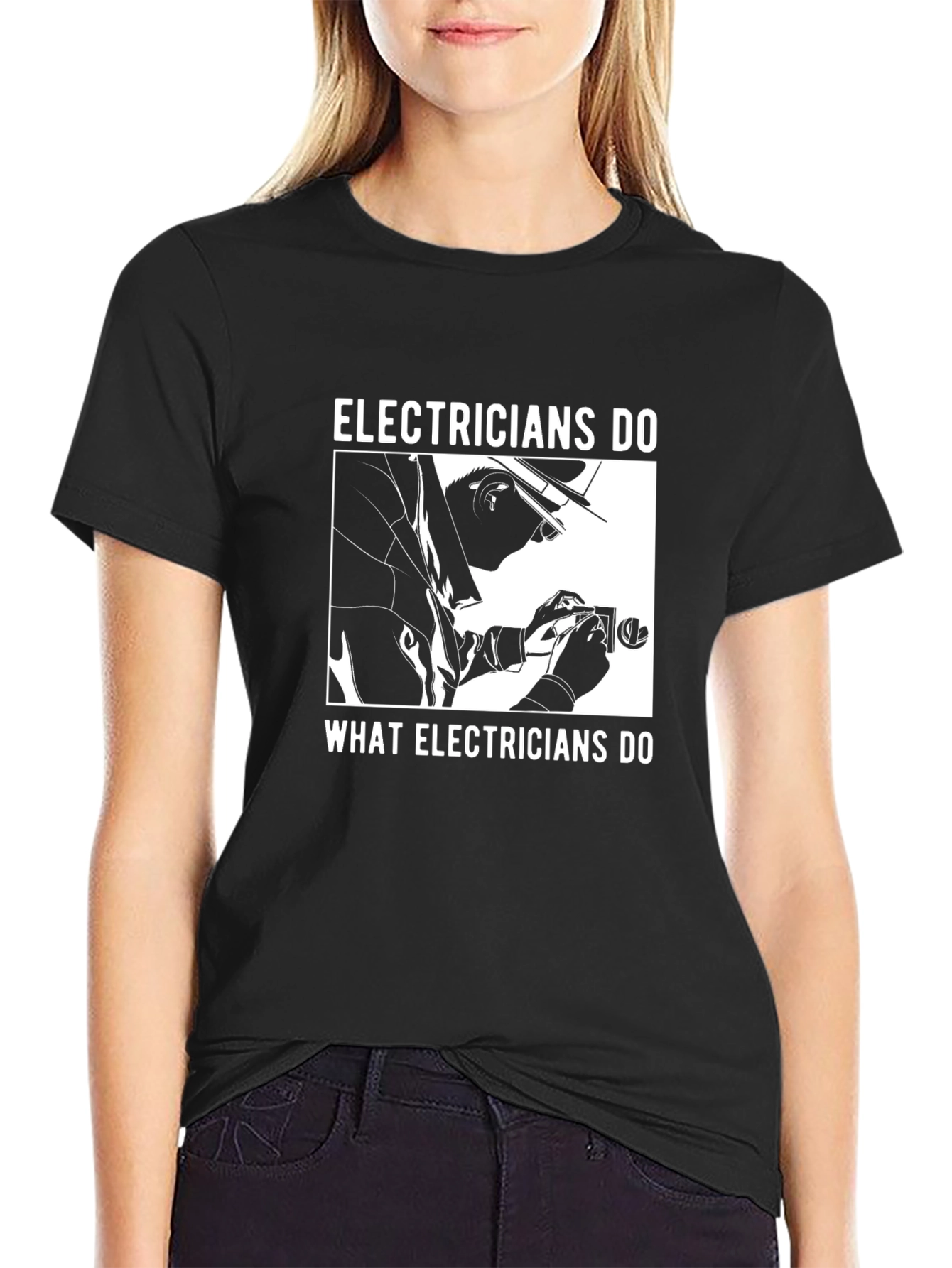 Electrician Humor Graphic T-Shirt