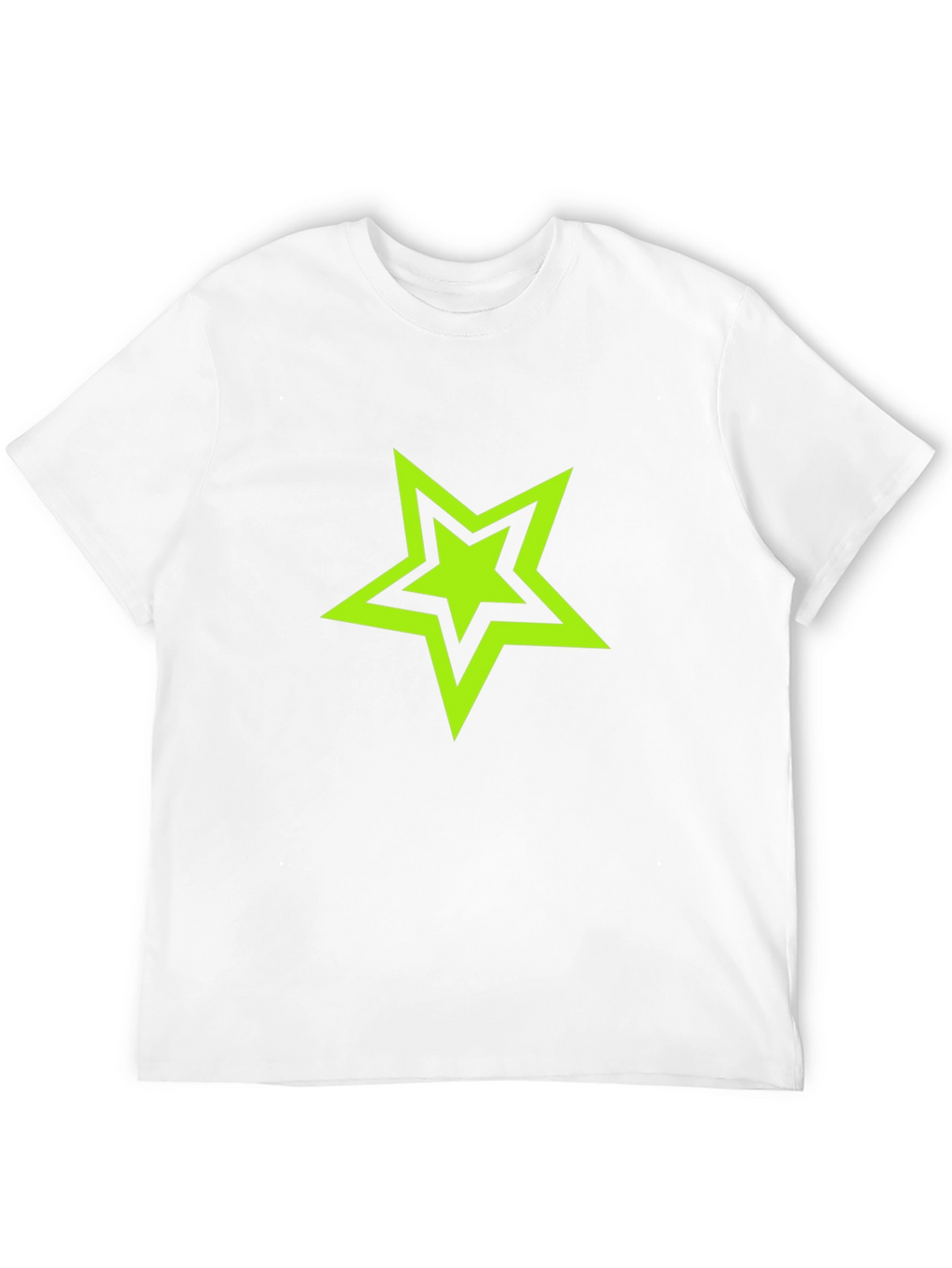 Black T-shirt with Green Star Graphic